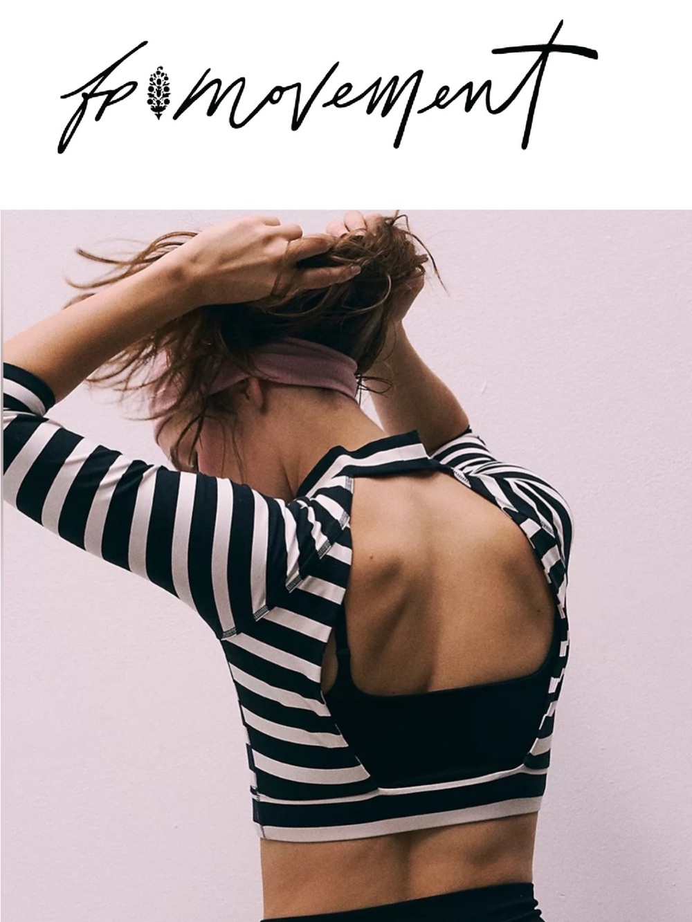 New w tags FP Movement Never Better Striped Crop Top